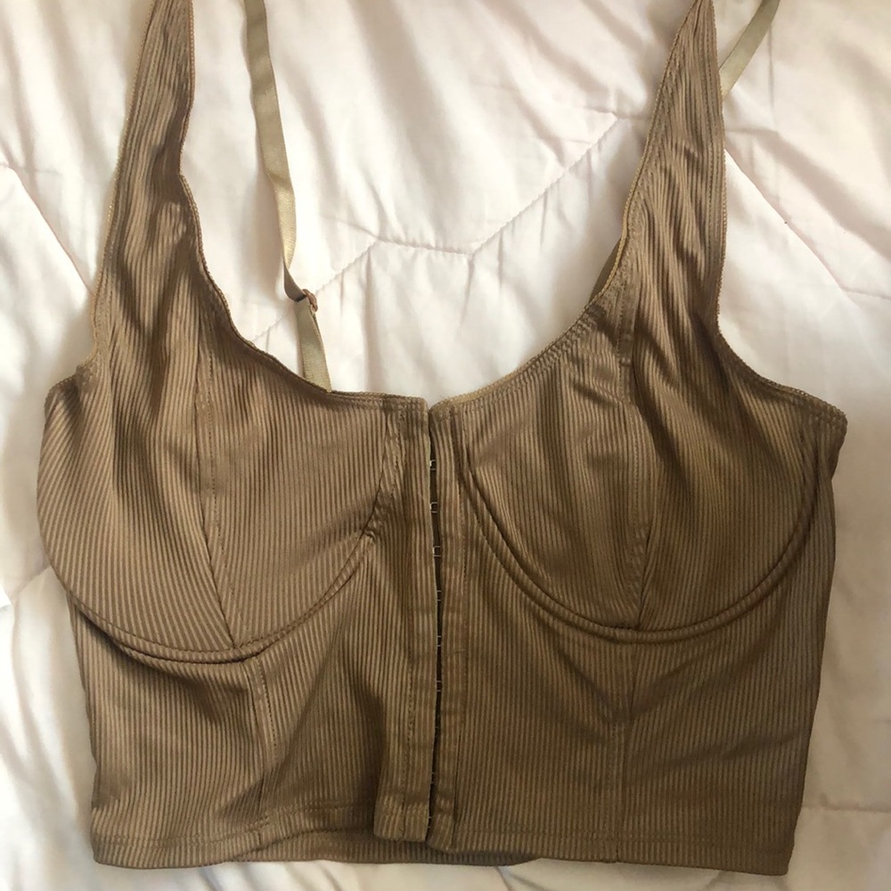 Brown corset top